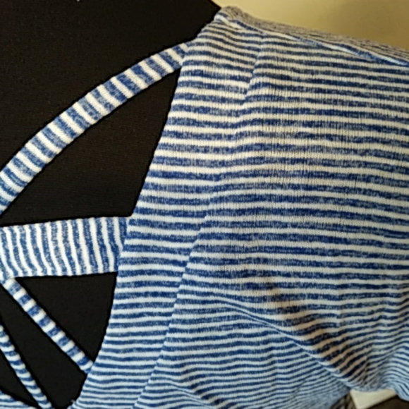 Apt 9 blue and white striped top w banded bottom S - Picture 4 of 4